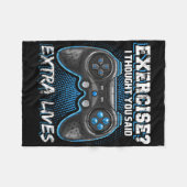 Extra Levens Grappige Videogame Controller Retro G Fleece Deken (Voorkant (Horizontaal))