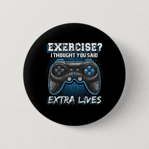 Extra Levens Grappige Videogame Controller Retro G Ronde Button 5,7 Cm