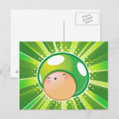 Extra Life Briefkaart paddenstoel (Voorkant / Achterkant)