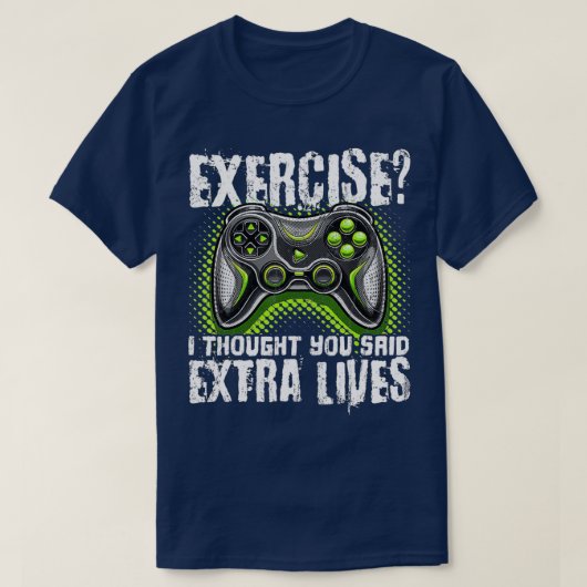 Extra Lives Funny Video Game Controller Retro Boy T-shirt (Design voorkant)
