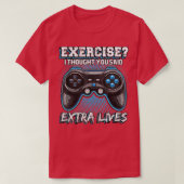 Extra Lives Funny Video Game Controller Retro Boy T-shirt (Design voorkant)