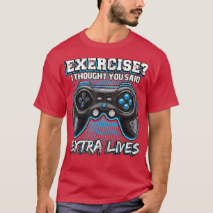Extra Lives Funny Video Game Controller Retro Boy T-shirt
