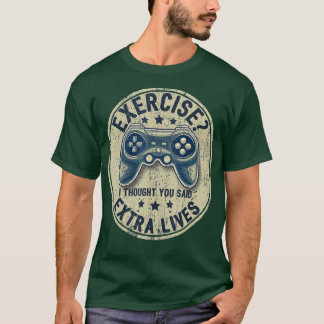 Extra Lives Funny Video Game Controller Retro Boy T-shirt