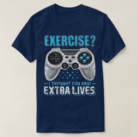 Extra Lives Funny Video Game Controller Retro Boy T-shirt (Design voorkant)