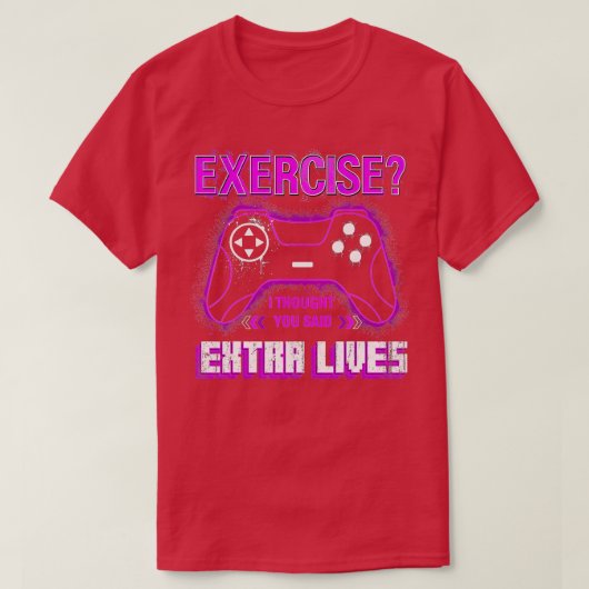 Extra Lives Funny Video Game Controller Retro Boy T-shirt (Design voorkant)