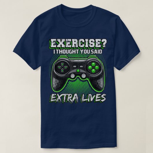 Extra Lives Funny Video Game Controller Retro Boy T-shirt (Design voorkant)