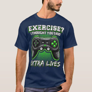 Extra Lives Funny Video Game Controller Retro Boy T-shirt