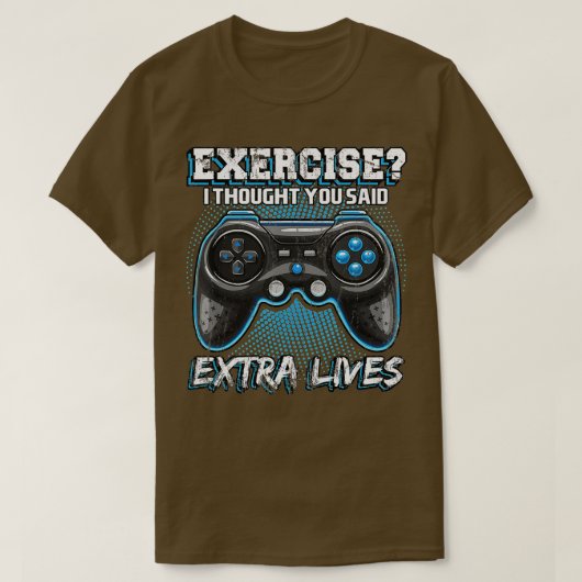 Extra Lives Funny Video Game Controller Retro Boy T-shirt (Design voorkant)