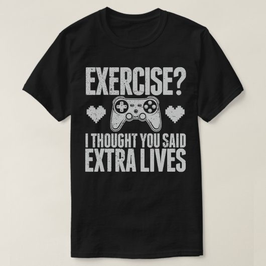 Extra Lives Funny Video Game Controller Retro Boy T-shirt (Design voorkant)