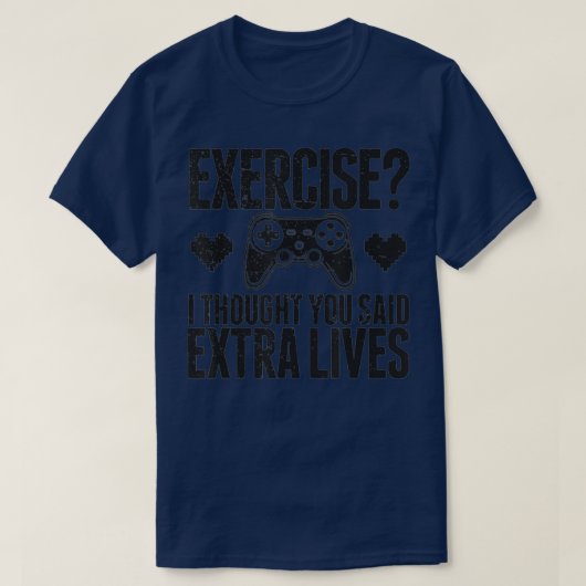 Extra Lives Funny Video Game Controller Retro Boy T-shirt (Design voorkant)