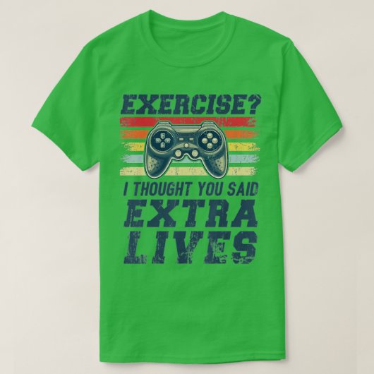 Extra Lives Funny Video Game Controller Retro Boy T-shirt (Design voorkant)