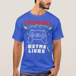 Extra Lives Funny Video Game Controller Retro Boy T-shirt
