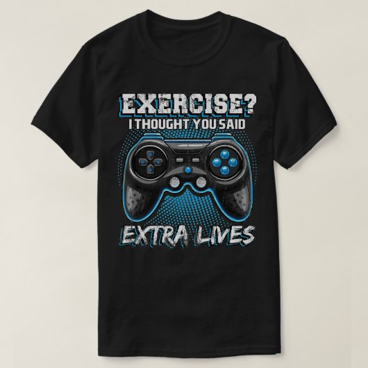 Extra Lives Funny Video Game Controller Retro Boy T-shirt (Design voorkant)