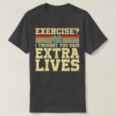 Extra Lives Funny Video Game Controller Retro Boy T-shirt (Design voorkant)