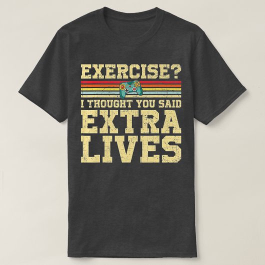Extra Lives Funny Video Game Controller Retro Boy T-shirt (Design voorkant)