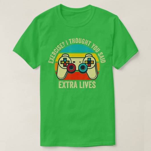 Extra Lives Funny Video Game Controller Retro Boy T-shirt (Design voorkant)
