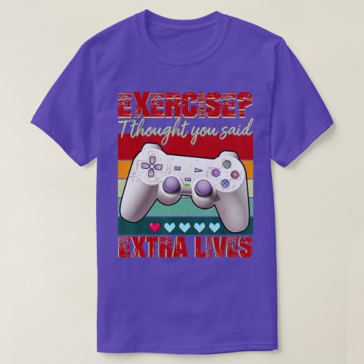 Extra Lives Funny Video Game Controller Retro Boy T-shirt (Design voorkant)