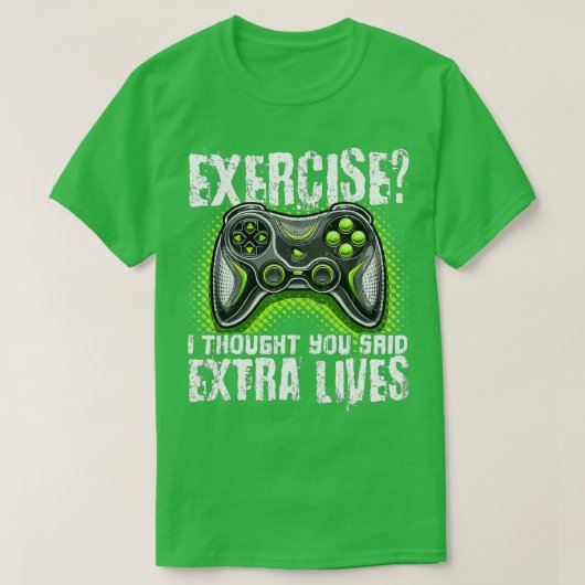 Extra Lives Funny Video Game Controller Retro Boy T-shirt (Design voorkant)