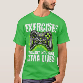 Extra Lives Funny Video Game Controller Retro Boy T-shirt