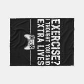 Extra Lives Funny Video Game Controller Retro Game Fleece Deken (Voorkant (Horizontaal))