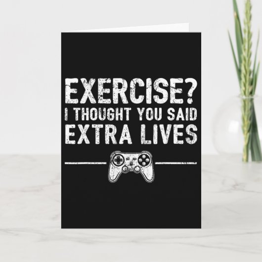 Extra Lives Funny Video Game Controller Retro Game Kaart (Voorkant)
