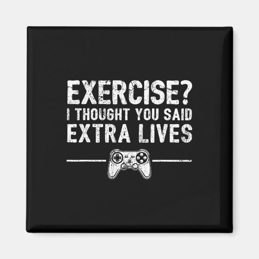 Extra Lives Funny Video Game Controller Retro Game Magneet (Voorkant)