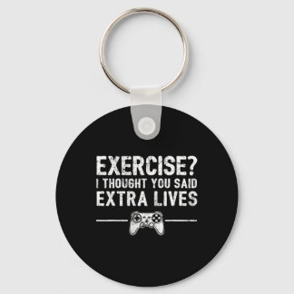 Extra Lives Funny Video Game Controller Retro Game Sleutelhanger