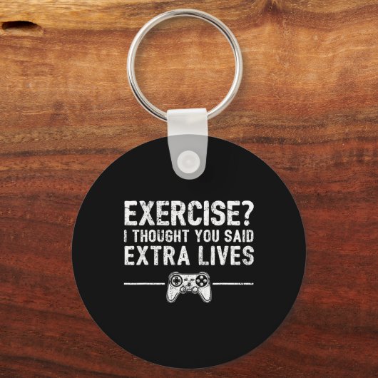Extra Lives Funny Video Game Controller Retro Game Sleutelhanger (Voorkant)