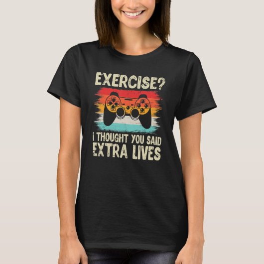 Extra Lives Video Game Controller  Gamer Bo T-shirt (Voorkant)