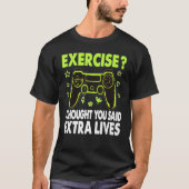 Extra lives Video Game Controller Gamer Boys T-shirt (Voorkant)