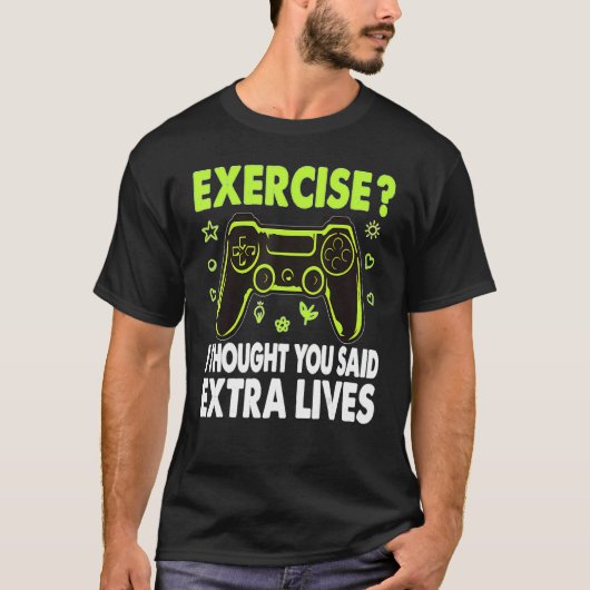 Extra lives Video Game Controller Gamer Boys T-shirt (Voorkant)