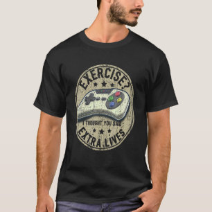 Extra Lives Video Game Controller Retro Gamer Boy T-shirt