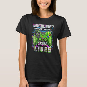 Extra Lives Video Game Controller Retro Gamer Boy T-shirt