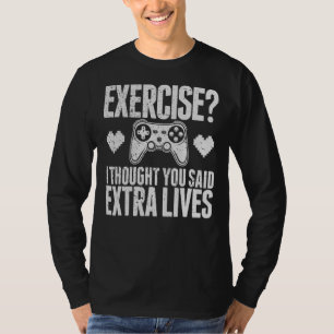 Extra Lives Video Game Controller Retro Gamer Boy T-shirt