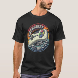 Extra Lives Video Game Controller Retro Gamer Boy T-shirt