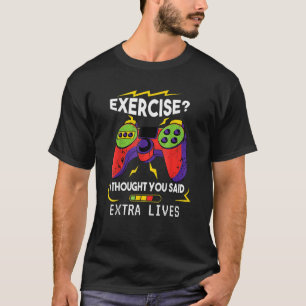 Extra Lives Video Game Controller Retro Gamer Boy T-shirt