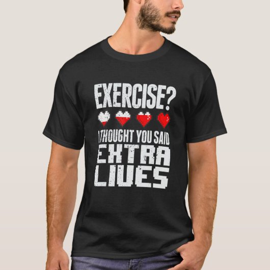 Extra Lives Video Game Controller Retro Gamer Boy T-shirt (Voorkant)