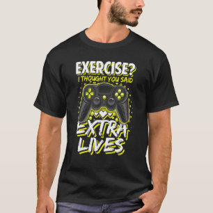 Extra lives Video Game Controller Retro Gamer Boys T-shirt