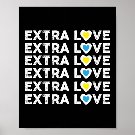 Extra Love Down Syndroom Awareness Special Poster (Voorkant)