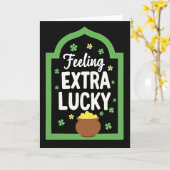 Extra Lucky Goed Geluk Kaart (Gele Bloem)