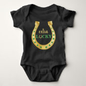 Extra Lucky Hoefijzer St. Patrick's Day Romper (Voorkant)