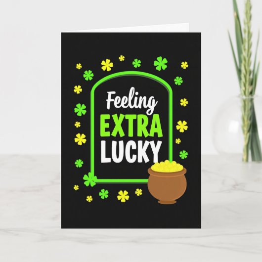 Extra Lucky Wenskaart Kaart (Voorkant)