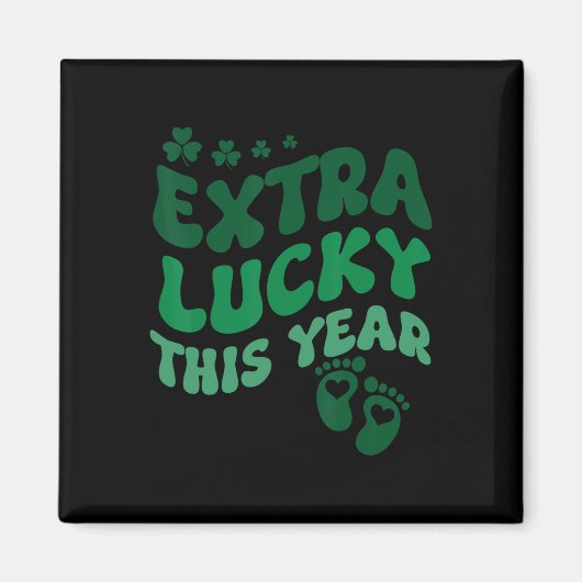Extra Lucky Zwangerschapsaankondiging St. Patrick' Magneet (Voorkant)
