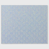 Extra luxe Damask & glitter - Licht blauw Cadeaupapier (Vlak)
