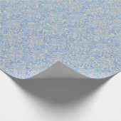 Extra luxe Damask & glitter - Licht blauw Cadeaupapier (Hoek)