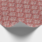 Extra luxe Damask & Glitter - Rood Cadeaupapier (Hoek)