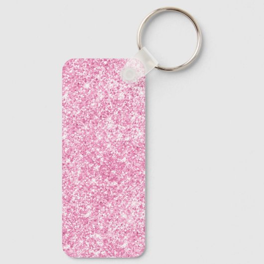 Extra luxe lichtroze glitter sleutelhanger (Achterkant)