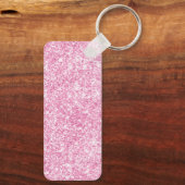 Extra luxe lichtroze glitter sleutelhanger (Achterkant)