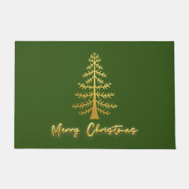 Extra luxueuze groene mousserende goudboom deurmat