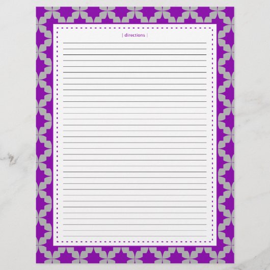 Extra Paarse Retro Star Recipages (Voorkant)